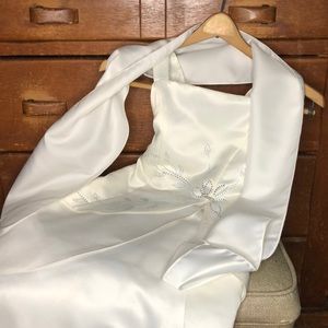 1st communion White tulip layered dress
